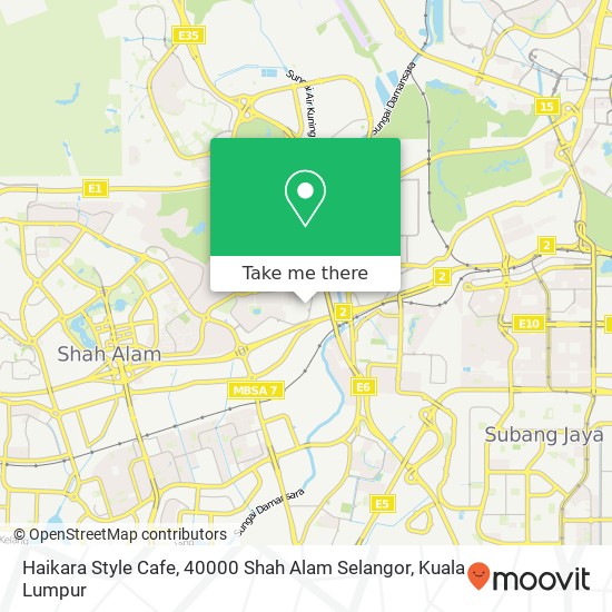 Peta Haikara Style Cafe, 40000 Shah Alam Selangor