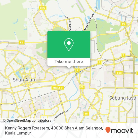 Peta Kenny Rogers Roasters, 40000 Shah Alam Selangor