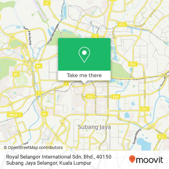 Peta Royal Selangor International Sdn. Bhd., 40150 Subang Jaya Selangor