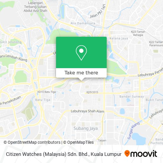 Citizen Watches (Malaysia) Sdn. Bhd. map
