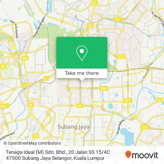 Tenaga Ideal (M) Sdn. Bhd., 20 Jalan SS 15 / 4C 47500 Subang Jaya Selangor map