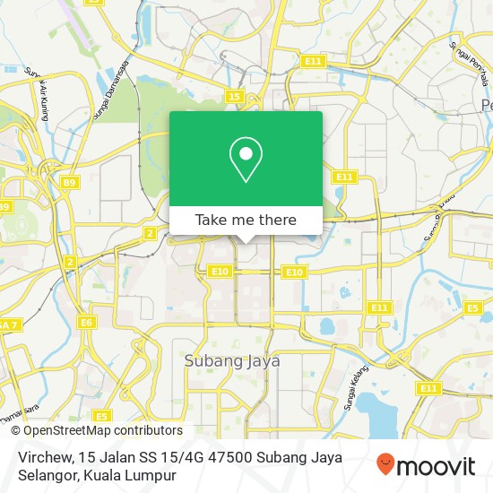 Peta Virchew, 15 Jalan SS 15 / 4G 47500 Subang Jaya Selangor