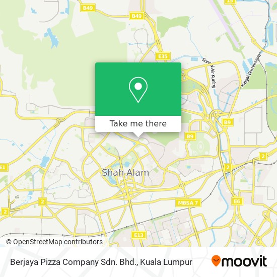 Berjaya Pizza Company Sdn. Bhd. map