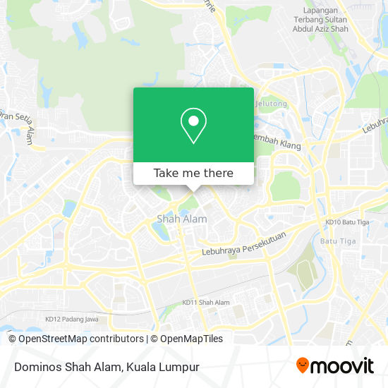 Peta Dominos Shah Alam