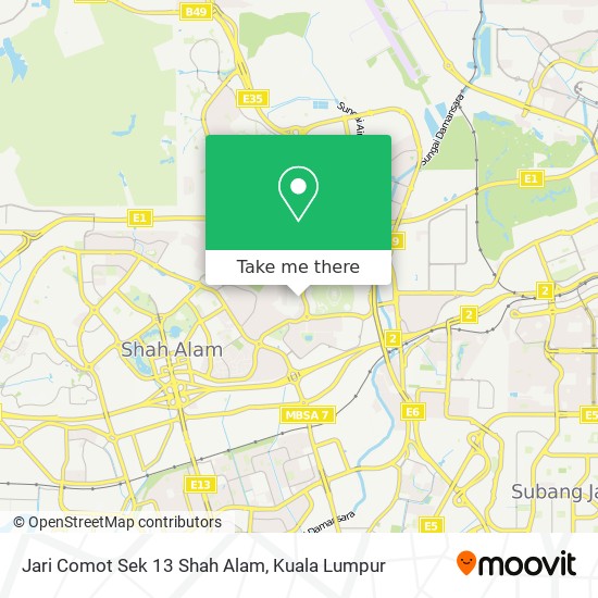 Jari Comot Sek 13 Shah Alam map