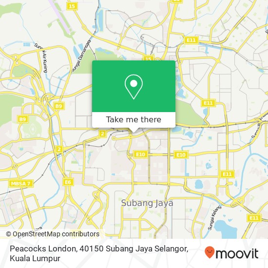 Peacocks London, 40150 Subang Jaya Selangor map