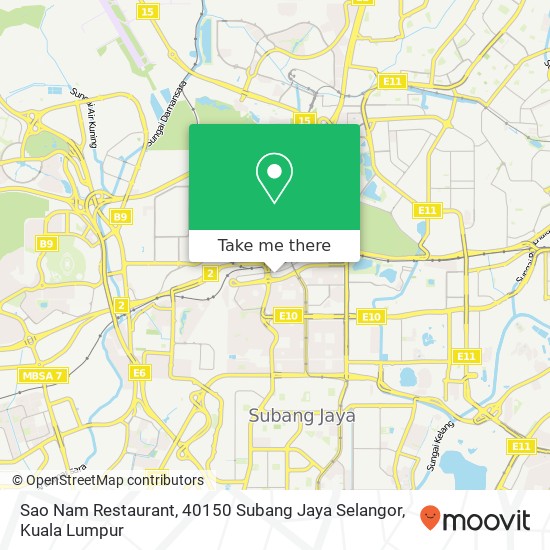 Sao Nam Restaurant, 40150 Subang Jaya Selangor map