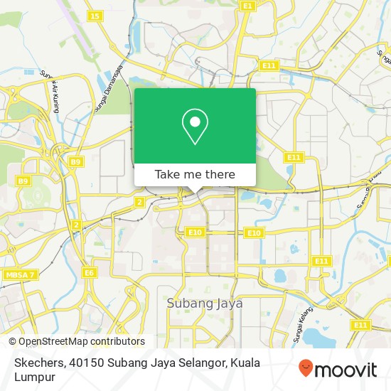 Peta Skechers, 40150 Subang Jaya Selangor