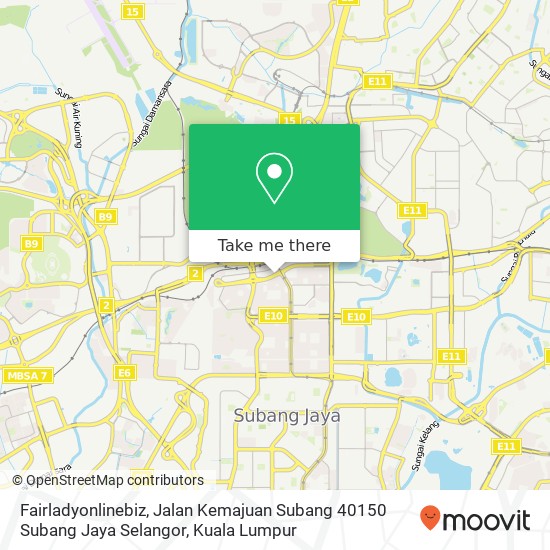 Fairladyonlinebiz, Jalan Kemajuan Subang 40150 Subang Jaya Selangor map