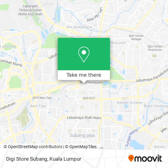 Digi Store Subang map
