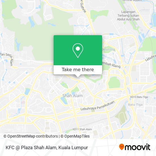 Peta KFC @ Plaza Shah Alam