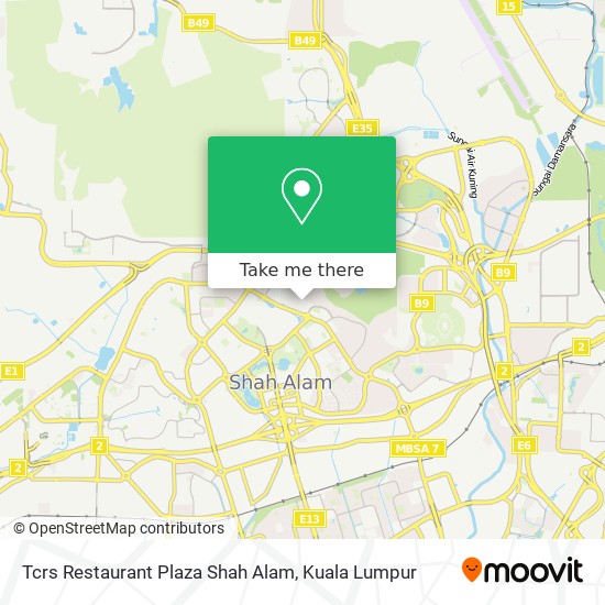 Tcrs Restaurant Plaza Shah Alam map