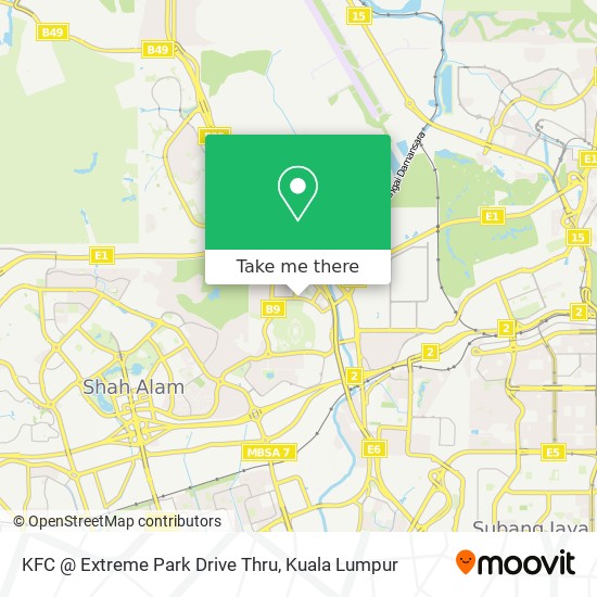 KFC @ Extreme Park Drive Thru map