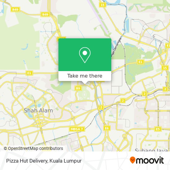 Peta Pizza Hut Delivery