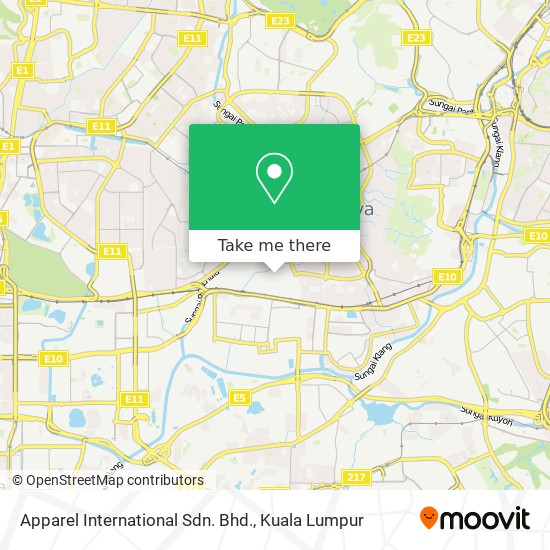 Apparel International Sdn. Bhd. map