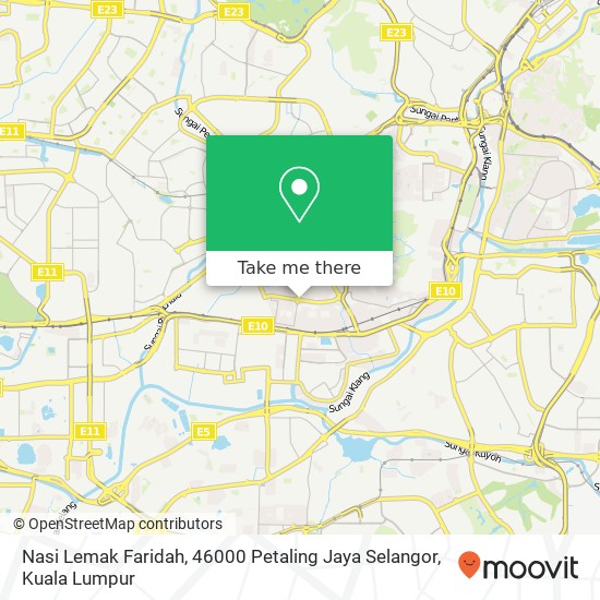 Nasi Lemak Faridah, 46000 Petaling Jaya Selangor map