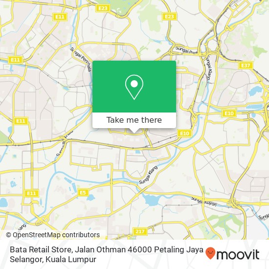 Peta Bata Retail Store, Jalan Othman 46000 Petaling Jaya Selangor