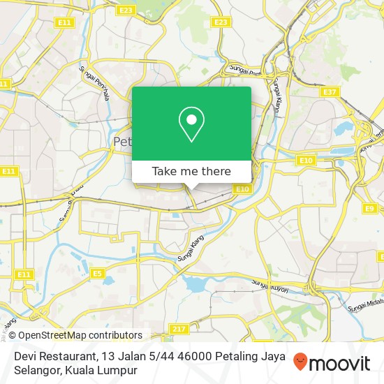Peta Devi Restaurant, 13 Jalan 5 / 44 46000 Petaling Jaya Selangor