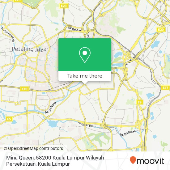 Peta Mina Queen, 58200 Kuala Lumpur Wilayah Persekutuan