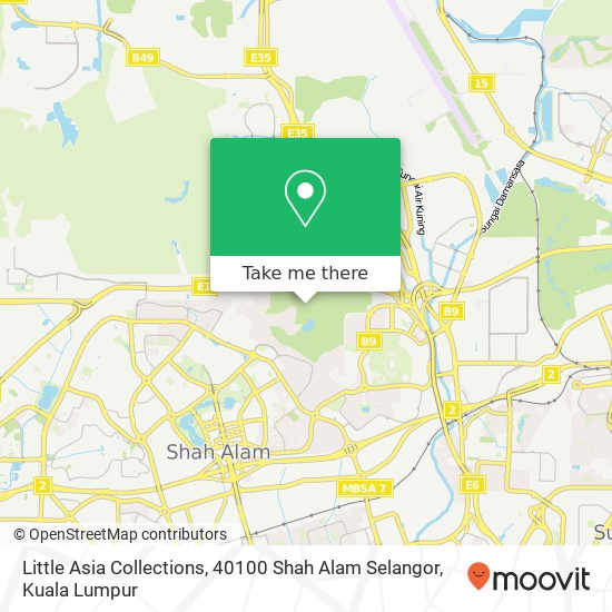 Peta Little Asia Collections, 40100 Shah Alam Selangor