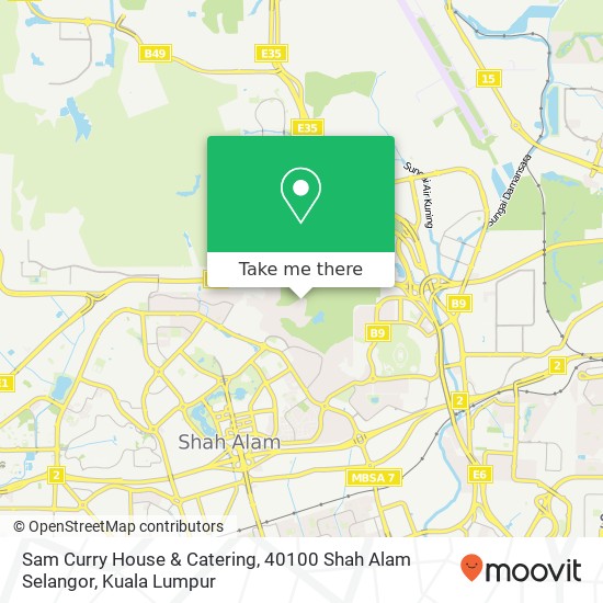 Peta Sam Curry House & Catering, 40100 Shah Alam Selangor