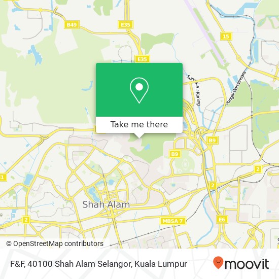 Peta F&F, 40100 Shah Alam Selangor