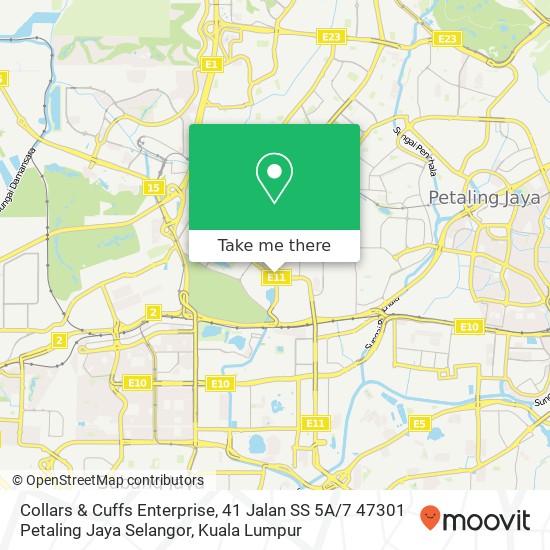 Collars & Cuffs Enterprise, 41 Jalan SS 5A / 7 47301 Petaling Jaya Selangor map