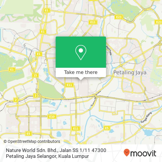 Nature World Sdn. Bhd., Jalan SS 1 / 11 47300 Petaling Jaya Selangor map