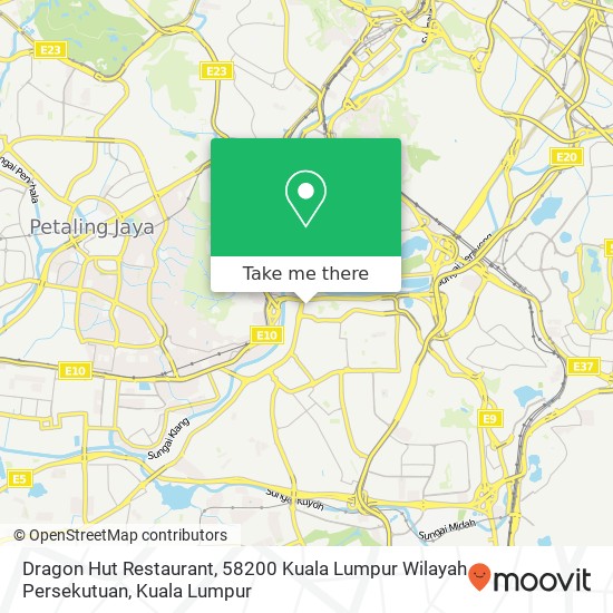 Peta Dragon Hut Restaurant, 58200 Kuala Lumpur Wilayah Persekutuan