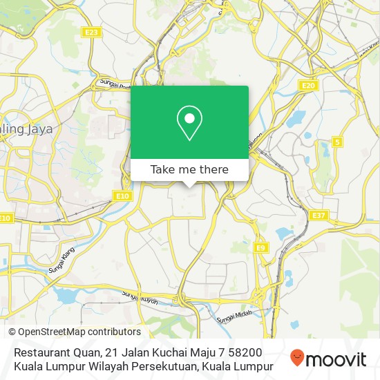 Restaurant Quan, 21 Jalan Kuchai Maju 7 58200 Kuala Lumpur Wilayah Persekutuan map