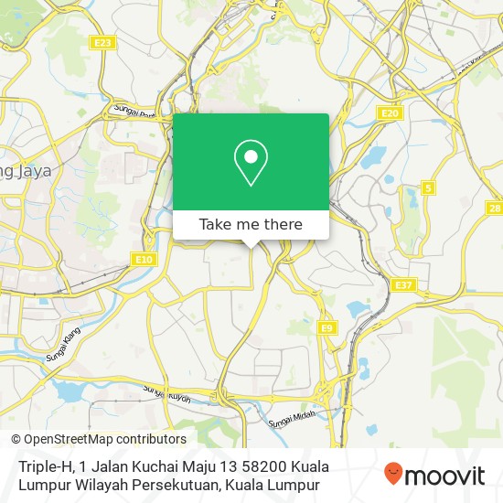 Peta Triple-H, 1 Jalan Kuchai Maju 13 58200 Kuala Lumpur Wilayah Persekutuan