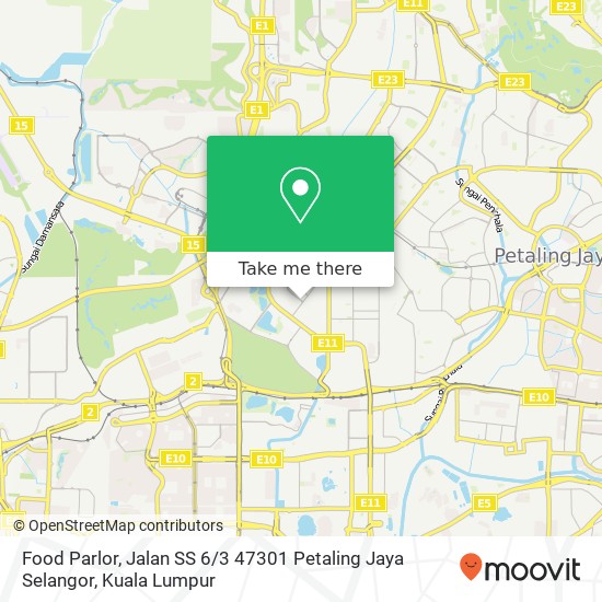 Peta Food Parlor, Jalan SS 6 / 3 47301 Petaling Jaya Selangor