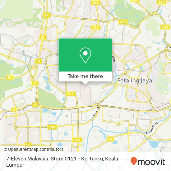 7-Eleven Malaysia: Store 0121 - Kg Tunku map