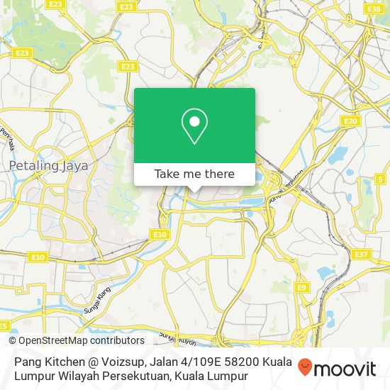 Peta Pang Kitchen @ Voizsup, Jalan 4 / 109E 58200 Kuala Lumpur Wilayah Persekutuan