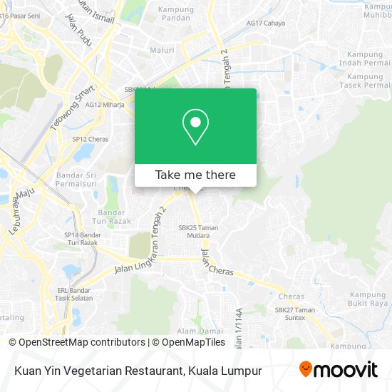 Kuan Yin Vegetarian Restaurant map
