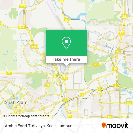 Arabic Food Ttdi Jaya map