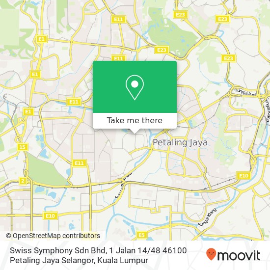 Swiss Symphony Sdn Bhd, 1 Jalan 14 / 48 46100 Petaling Jaya Selangor map