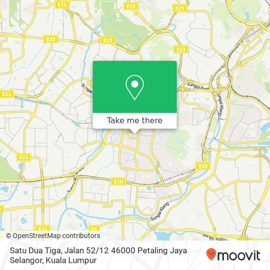 Satu Dua Tiga, Jalan 52 / 12 46000 Petaling Jaya Selangor map