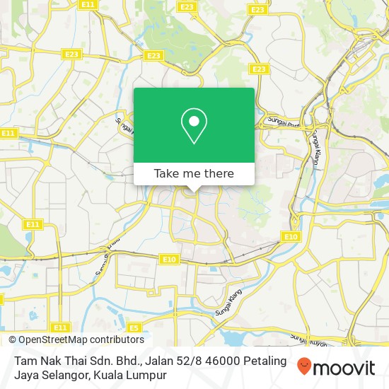 Tam Nak Thai Sdn. Bhd., Jalan 52 / 8 46000 Petaling Jaya Selangor map