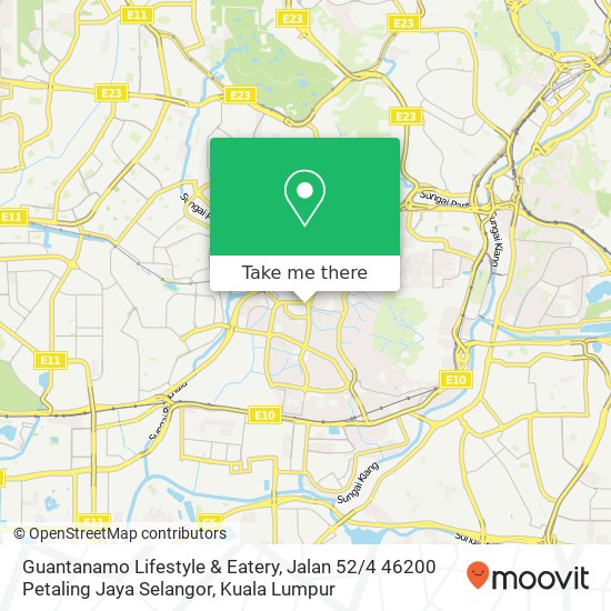 Peta Guantanamo Lifestyle & Eatery, Jalan 52 / 4 46200 Petaling Jaya Selangor