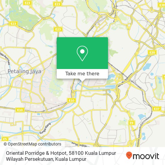 Peta Oriental Porridge & Hotpot, 58100 Kuala Lumpur Wilayah Persekutuan