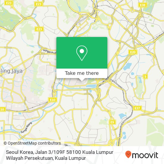 Seoul Korea, Jalan 3 / 109F 58100 Kuala Lumpur Wilayah Persekutuan map