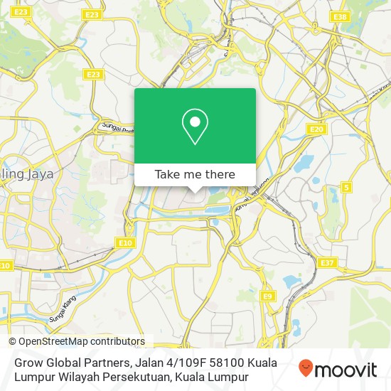 Grow Global Partners, Jalan 4 / 109F 58100 Kuala Lumpur Wilayah Persekutuan map