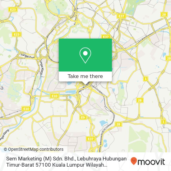 Peta Sem Marketing (M) Sdn. Bhd., Lebuhraya Hubungan Timur-Barat 57100 Kuala Lumpur Wilayah Persekutuan