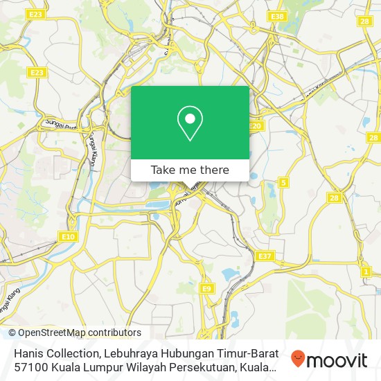 Hanis Collection, Lebuhraya Hubungan Timur-Barat 57100 Kuala Lumpur Wilayah Persekutuan map