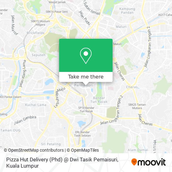 Peta Pizza Hut Delivery (Phd) @ Dwi Tasik Pemaisuri