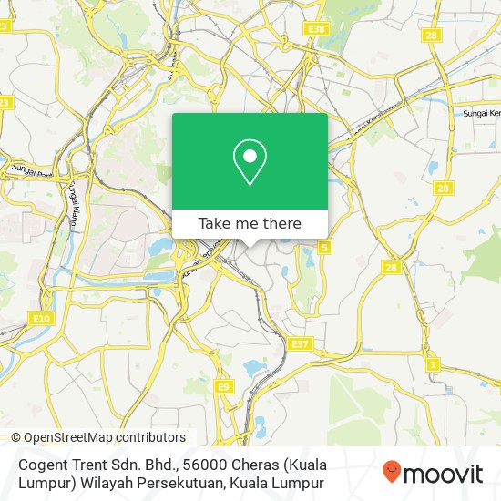 Peta Cogent Trent Sdn. Bhd., 56000 Cheras (Kuala Lumpur) Wilayah Persekutuan