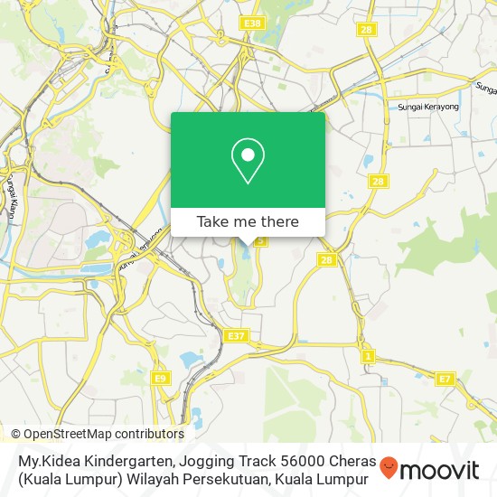 My.Kidea Kindergarten, Jogging Track 56000 Cheras (Kuala Lumpur) Wilayah Persekutuan map