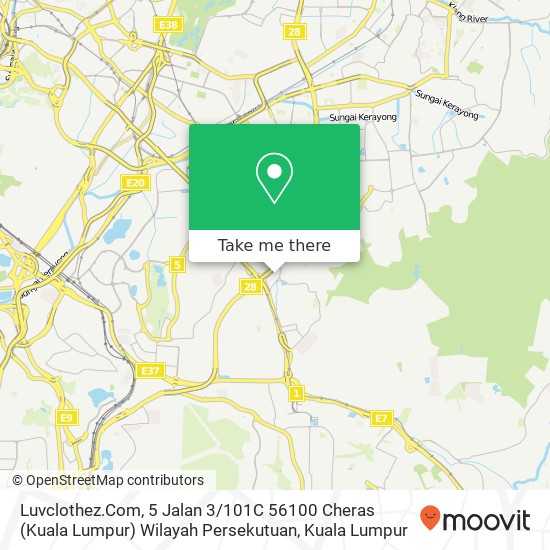 Luvclothez.Com, 5 Jalan 3 / 101C 56100 Cheras (Kuala Lumpur) Wilayah Persekutuan map