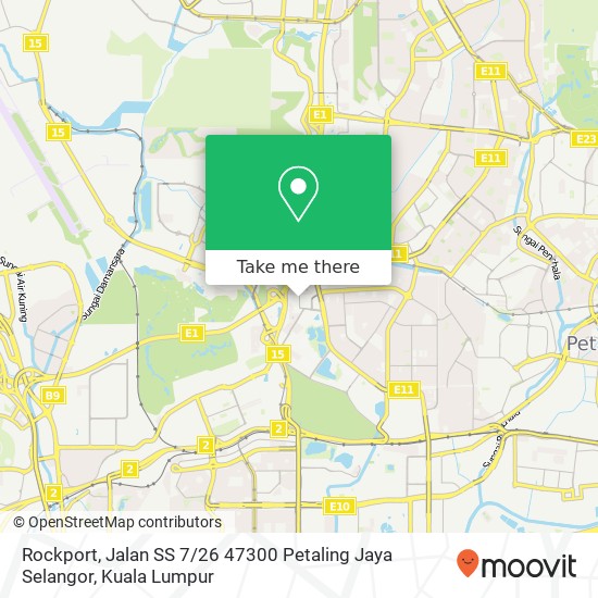 Peta Rockport, Jalan SS 7 / 26 47300 Petaling Jaya Selangor